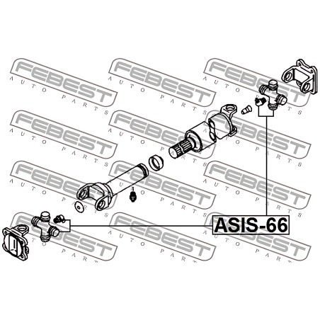 ASIS-66 Хрестовина валу кард. ISUZU, Богдан (вир-во Febest) фото від Мотор-Агро Харків Україна