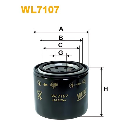 WL7107 Фільтр масляний двигуна OPEL, HONDA WL7107/OP557 (вир-во WIX-FILTERS) фото від Мотор-Агро Харків Україна