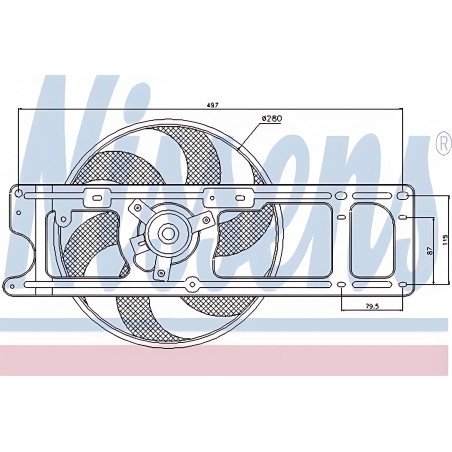 ➤ Вентилятор охолодження NISSAN RENAULT (вир-во Nissens) 85253