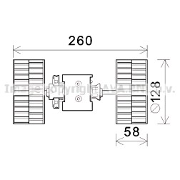 MS8648 Вентилятор салону MB, VW (вир-во AVA) фото від Мотор-Агро Харків Україна