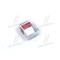 3010103 Скріпка 28мм, овальна 100шт, кольорова смугаста, пластиковий бокс, Axent фото від Мотор-Агро Харків Україна
