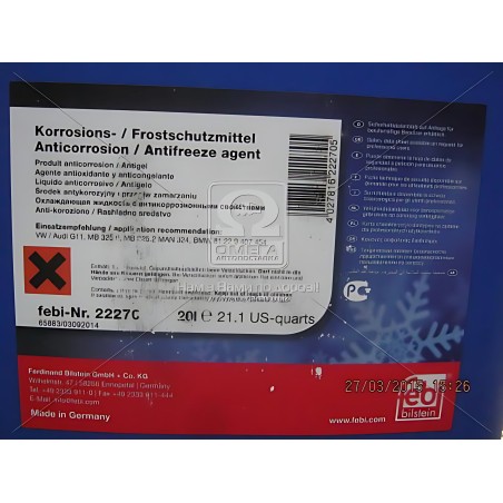 22270 Антифриз FEBI синій концентрат (Каністра 20л) фото від Мотор-Агро Харків Україна