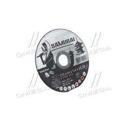 60V126 Диск відрізний по металу/нержав. сталі SAMURAI ТМ VIROK : O 125х22.23 мм, t 1.6 мм (25шт/уп)(VOREL фото від Мотор-Агро Ха