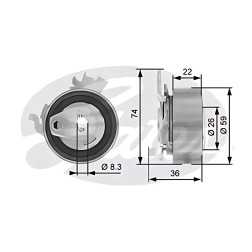 T43060 Ролик зубчастого реміня PowerGrip (Вир-во Gates) фото від Мотор-Агро Харків Україна
