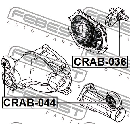 CRAB-044 САЙЛЕНТБЛОК ОПОРИ ДИФЕРЕНЦІАЛУ JEEP (вир-во FEBEST) фото від Мотор-Агро Харків Україна