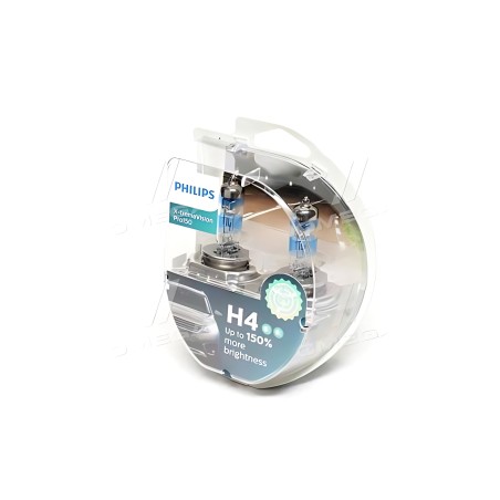12342XVPS2 Лампа розжарювання H4 X-tremeVision Pro150 +150 12V 60/55W P43t-38 (комплект) (вир-во Philips) фото від Мотор-Агро Ха