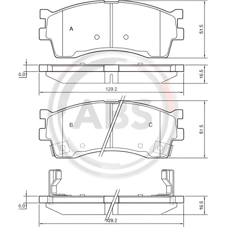 37324 Колодка гальм. диск. задн. (вир-во ABS) фото від Мотор-Агро Харків Україна