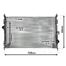 40002386 Радіатор охолодження CITROEN BERLINGO/C4/PEUGEOT 3008/OPEL VIVARO (вир-во Van Wezel) фото від Мотор-Агро Харків Україна