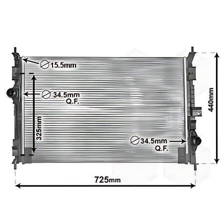 40002386 Радіатор охолодження CITROEN BERLINGO/C4/PEUGEOT 3008/OPEL VIVARO (вир-во Van Wezel) фото від Мотор-Агро Харків Україна