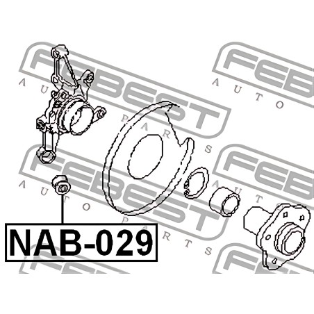 NAB-029 Сайлентблок (Вир-во FEBEST) фото від Мотор-Агро Харків Україна