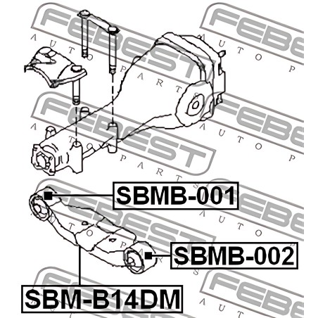 SBMB-001 Опора, диференціал, SUBARU FORESTER, IMPREZA, LEGACY (вир-во FEBEST) фото від Мотор-Агро Харків Україна