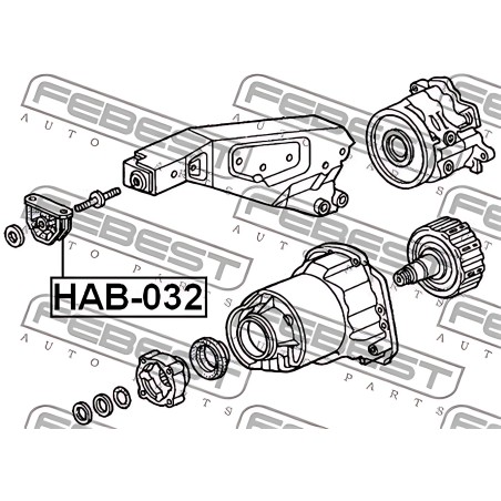 HAB-032 Опора, диференціал HONDA HR-V (GH_)(вир-во FEBEST) фото від Мотор-Агро Харків Україна