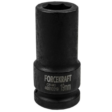 Головка торцева ударна глибока 3/4" 19 мм (6-гр.) FORCEKRAFT FK-46510019 Головка торцева ударна глибока 3/4" 19 мм (6-гр.) FORCEKRAFT FK-46510019