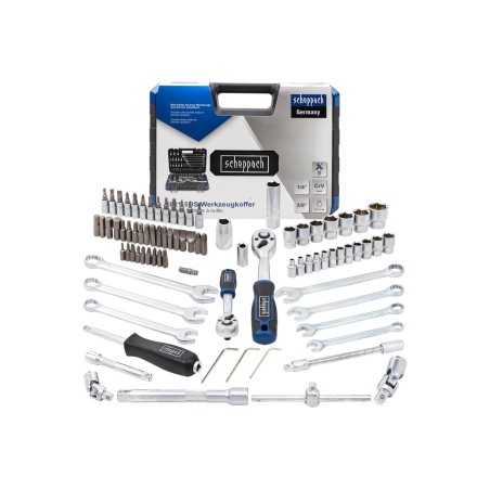 Набір інструменту комбінований 82 пр. 1/4", 3/8" (6-гр.) (4-22 мм) Scheppach SCH-4821-5DS