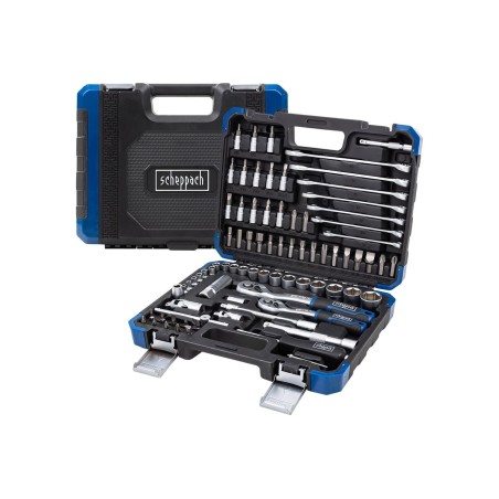 Набір інструменту комбінований 82 пр. 1/4", 3/8" (6-гр.) (4-22 мм) Scheppach SCH-4821-5DS