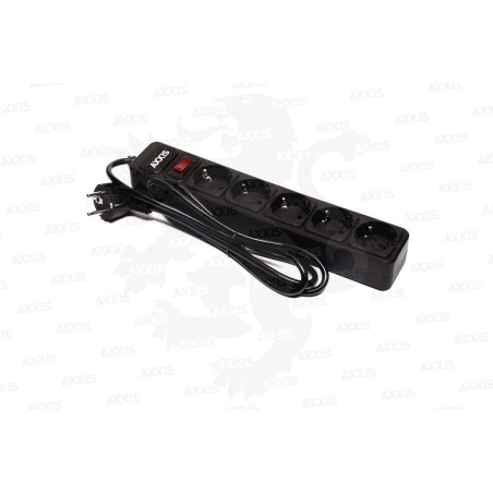 ax-1254 Cетевой фильтр, удлинитель Optima Base 5 1,5m BLACK провод 3*0,75мм2 AXXIS(шт.) від Мотор-Агро Харків Україна