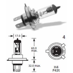 H4 24V 75/70W P43t Лампа фари галогенна від Мотор-Агро Харків Україна