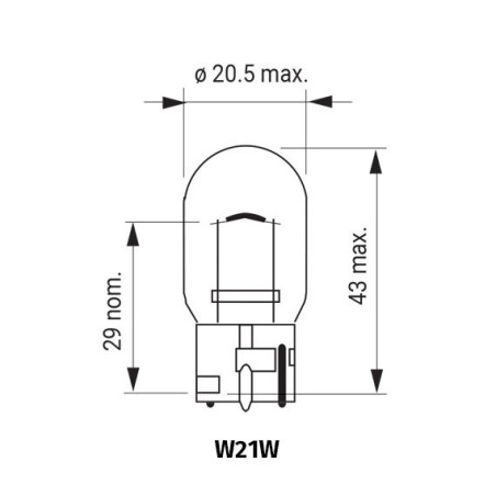 12V 21W W3x16d Лампа 12В (безцокольна) фото від Мотор-Агро Харків Україна