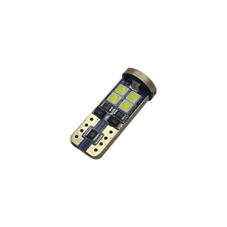 Лампа LED безцокольна T10 1.9W 12V 12 діодів D-10 mm L-25 mm (уп. 100 шт)