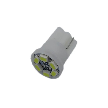 Лампа LED безцокольна T10 0.35W 12-V 6 діодів D-11,5 mm L-17 mm (уп. 200 шт)