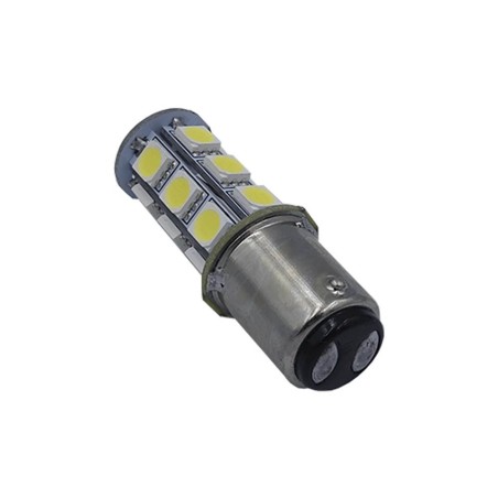 Лампа LED цоколь двохконтактний BA15D 1.66W 12-V 18 діодів D-18 mm L-52 mm (уп. 24 шт)