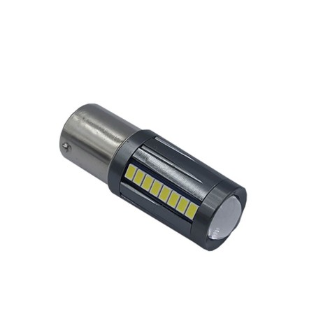 Лампа LED цоколь одноконтактний BA15S 3W 12-24-V 27 діодів D-17 mm L-51 mm (уп. 10 шт)