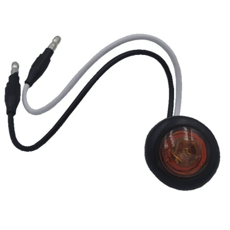 Ліхтар габаритний LED жовтий FG-002 круглий 0,22W 12V 1 діод D-27 mm L-32 mm (уп. 1 шт)