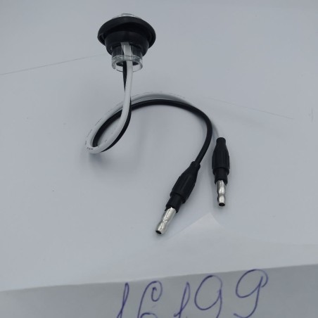 Ліхтар габаритний LED червон FG-003 круглий 0,22W 12V 1 діод D-27 mm L-32 mm (уп. 1 шт)